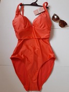 Brzoskwiniowy strój kąpielowy jednoczęściowy hunkemoller 