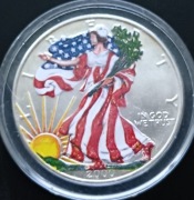 1$ USA 2000 EAGLE BOGINI PORY ROKU WIOSNA Ag 1 Oz 