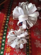 Opaska biały z jasnoszarym