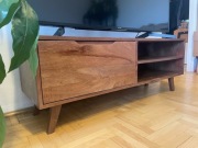 Szafka RTV, lite drewno mango, vintage design retr