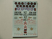Kalkomania Microscale Decals Hawker Harriers  1/48