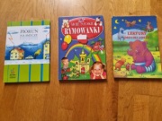3 książki: lektury drugoklasisty, polskie rymowanki, fizyka wierszem pisana