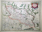 Janssonius  - Mapa śląska 1600r. oryginalny miedzioryt