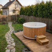 BALIA Ogrodowa OD RĘKI HOT TUB Bania Jacuzzi 200cm piec zewnętrzny