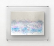 "Staw z mostku zimą" oryg. obraz malow.tuszem akryl. z cert.