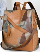 Antykradzieżowy plecak damski. Nowy. Skórzany Plecako-torebka 