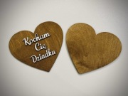 2 szt duże drewniane serca rekwizyt sesji Kocham Cię Babciu dziadku prezent