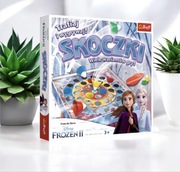 Gra planszowa edukacyjna dla dzieci 3+ Skoczki frozen Kraina Lodu wyrzutnia