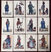 Przedwojenne pocztówki z rysunkami James Thiriar. 12 szt