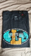 Levi's czarny t-shirt rozm XL jak XL/XXL nadruk mapa świata 
