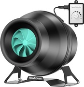 Hon&Guan Wentylator rurowy 100mm, z regulatorem, 248/284(m³/h),cichy