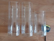 Tuby szklane przeźroczyste 3 szt., pojemniki szklane 