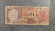 Banknot 20 Rupees 1975 rok Indie
