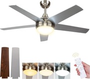 Wentylator sufitowy z pilotem zdalnego sterowania z oświetleniem LED, 3000K