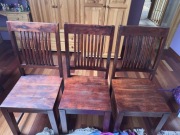 6 krzeseł kolonialnych z drewna sheesam