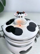 Krówka pojemnik zamykany (wys. 13 cm, średnica: 7cm)