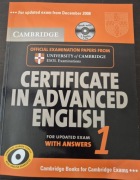 CAMBRIDGE CERTIFICATE IN ADVANCED ENGLISH 1 książka i 2x cd