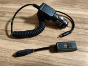 Ładowarka samochodowa 12V-24V okrągła wtyczka i przejście Micro USB 
