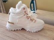 sneakersy buty zimowe białe 