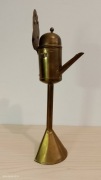 Stara mosiężna Lampa oliwna /akolitka/, kolekcjonerska.