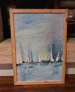 ,,żagle” Akryl na płótnie, blejtram 70x50 cm