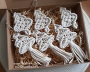 Zestaw ozdób choinkowych makrama