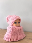 Zestaw czapka komin opaska handmade na szydełku 