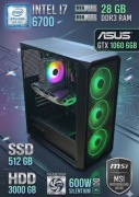 MOCNY PC GAMINGOWY i7-6700K | GTX 1060 6GB Dual | 28GB RAM | Nowy SSD