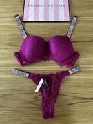 Komplet bielizny Victoria’s Secret C75 stanik + stringi cyrkonie