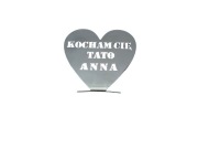 SERCE STATUETKA KOCHAM CIĘ TATO z imieniem