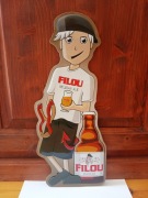 metalowy szyld reklamowy belgijskiego piwa FILOU