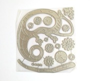 Wykrojnik Steampunk kameleon z zegarem.