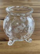 Wazon kryształowy w kształcie kuli stary