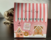 Maska gliniana zestaw 4 sztuk banan truskawka czekolada wanilia 