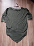 Sukienka tunika bluza kieszenie asymetryczna 