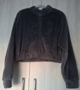 Nowa bluza polarek misiowata typu bomberka szary grafit r. M 