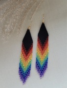 Kolczyki z japońskich koralików.