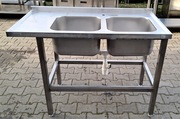 ZLEW GASTRONOMICZNY 2 KOMOROWY - 120/60/85 CM - M.1241.N