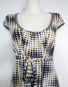 42 XL KappAhl Bluzka tunika w kropki groszki wiązana pod biustem