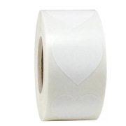  naklejki, scrapki  serca 15 sztuk kolor biały. 