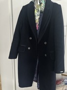 Płaszcz damski granatowy z kaszmirem - Dziekański