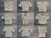 Zara ażurowy sweter Reserved ażurowa bluzka zestaw ubrań 9szt Roz M