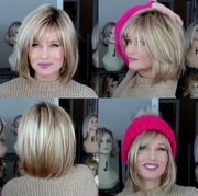 Peruka blond brąz ombre włosy proste Bob Wysyłka PL