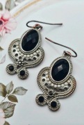 Gotyckie kolczyki vintage gothic goth retro modne srebrne 