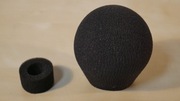 Gąbka na mikrofon - czarna z adapterem nr 1