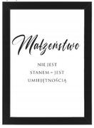 Obraz z napisami, plakat w ramie A4.