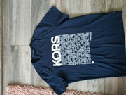 MICHAEL KORS__ Granatowy t-shirt print__bdb___ M