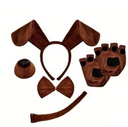 Strój przebranie kostium dziewczęcy chłopięcy pies brązowy roz. uniwersalny