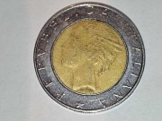 Moneta 500 lirów włoskich 1988