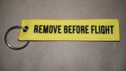 Zawieszka Remove Before Flight * RBF * ZÓŁTA (HAFT!)